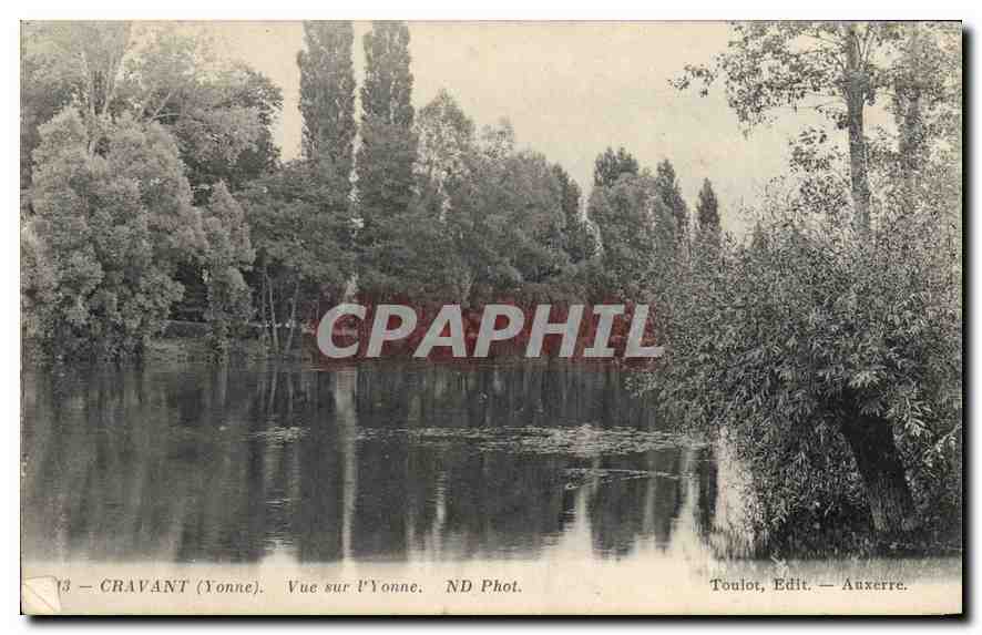CPA Cravant Yonne Vue sur l'Yonne 