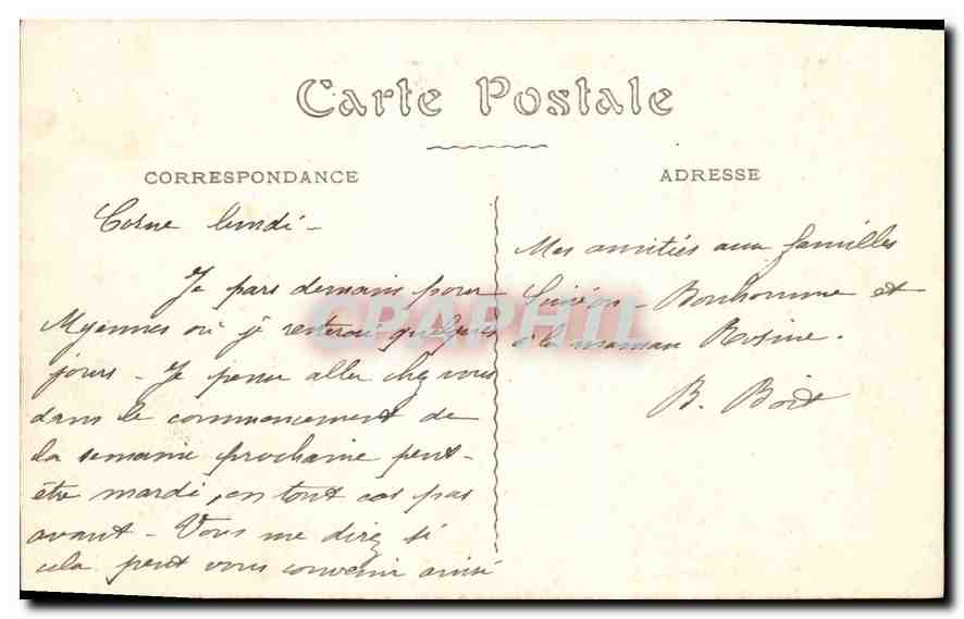 Cosne — Le Grand Pont — éditeur non identifié, n° de série 67 — Rückseite