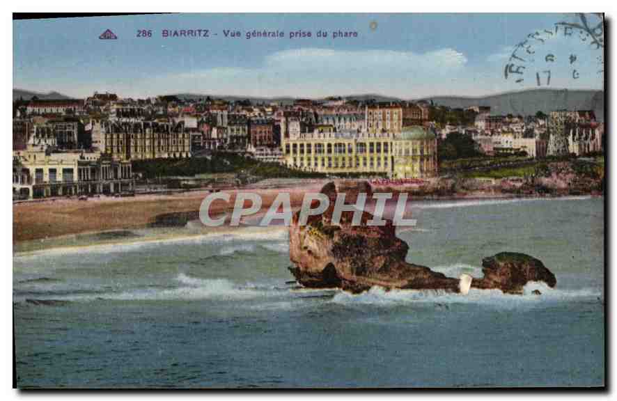 CPA Biarritz Vue generale prise du phare 