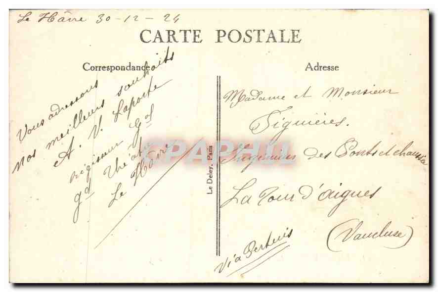CPA Le Havre Le Casino et la Plage  — Rückseite