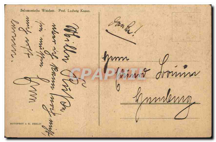 CPA Fantaisie Enfant Homme — Verso