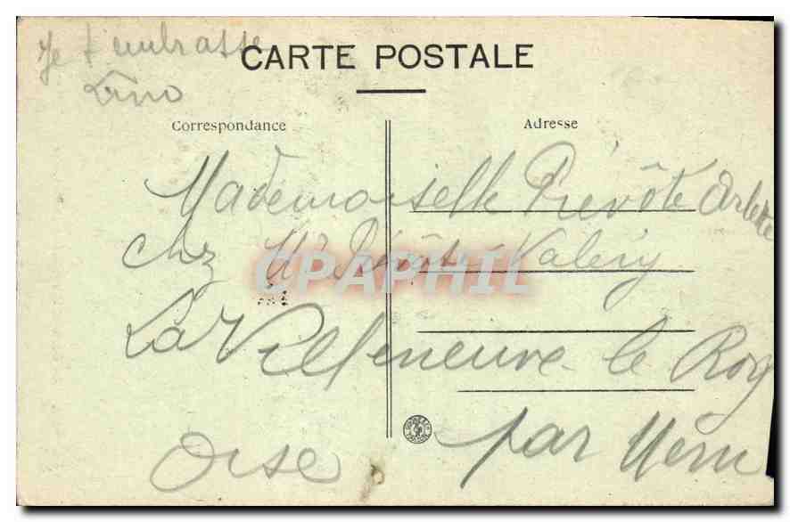 Orange — Le Génie Moderne offre une Palme au Génie Antique — H. Peyrache, éditeur Coste Robert — Rückseite