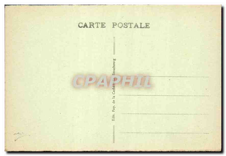CPA Strasbourg Palais de Justice Eglise Saint Pierre le Jeune  — Verso