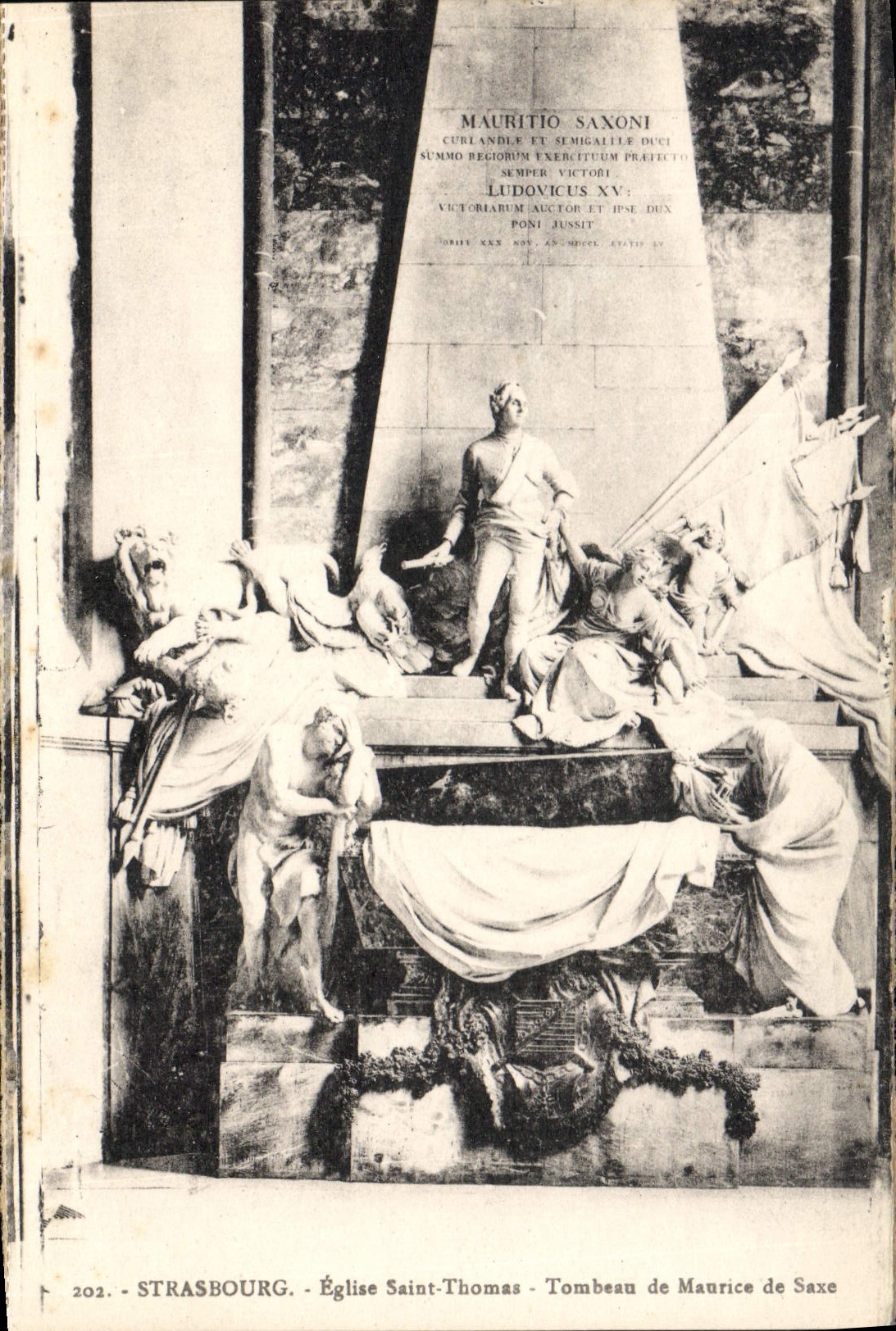 CPA Strasbourg Eglise Saint Thomas Tombeau de Maurice de Saxe 