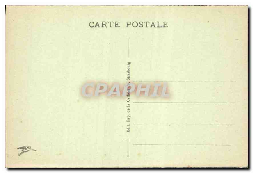 CPA Strasbourg L'Horloge Astronomique  — Verso