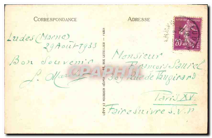 CPA Reims Eglise Saint Remy Le Tombeau  — Rückseite