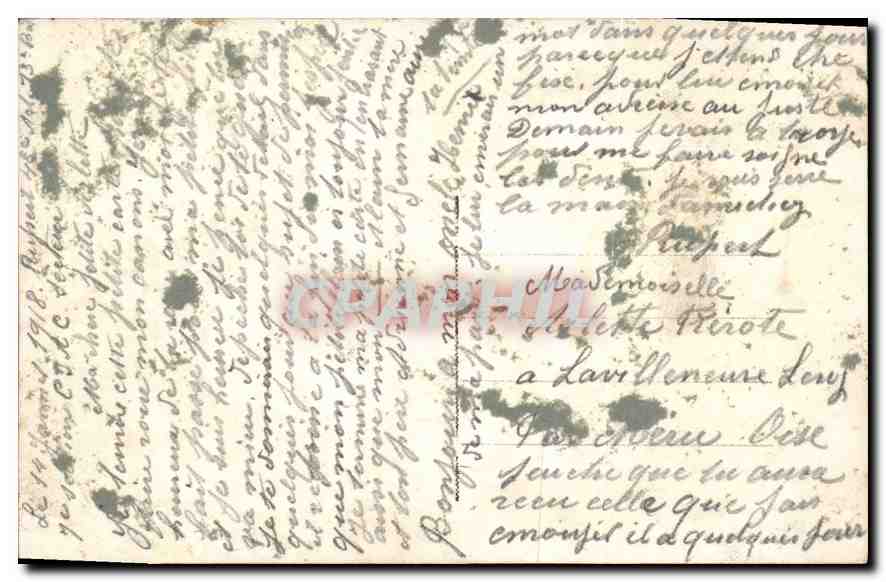 CPA Fleurs Canon — Verso