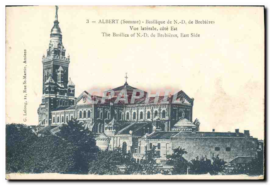 CPA Albert Somme Basilique de ND de Brebieres Vue laterale cote Est 
