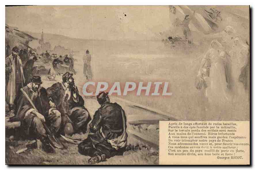 CPA Apres de longs efforts et de rudes batailles 