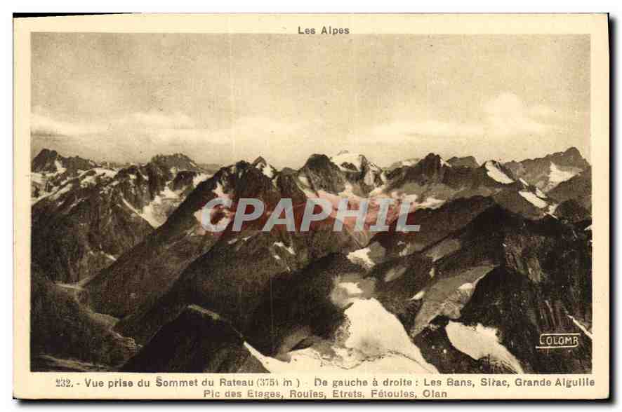 CPA Les Alpes Vue prise du Sommet du Rateau 