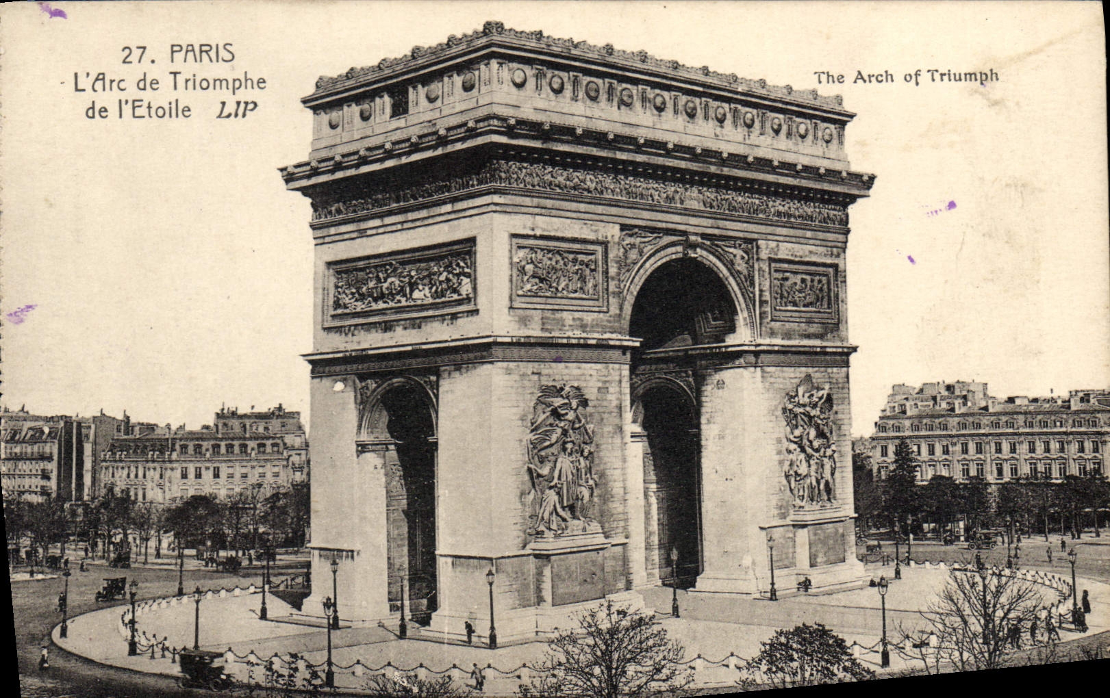 CPA Paris L'Arc de Triomphe de l'Etoile 