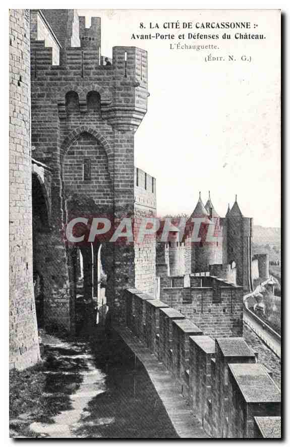 CPA La Cite de Carcassonne Avant Porte et Defenses du Chateau 