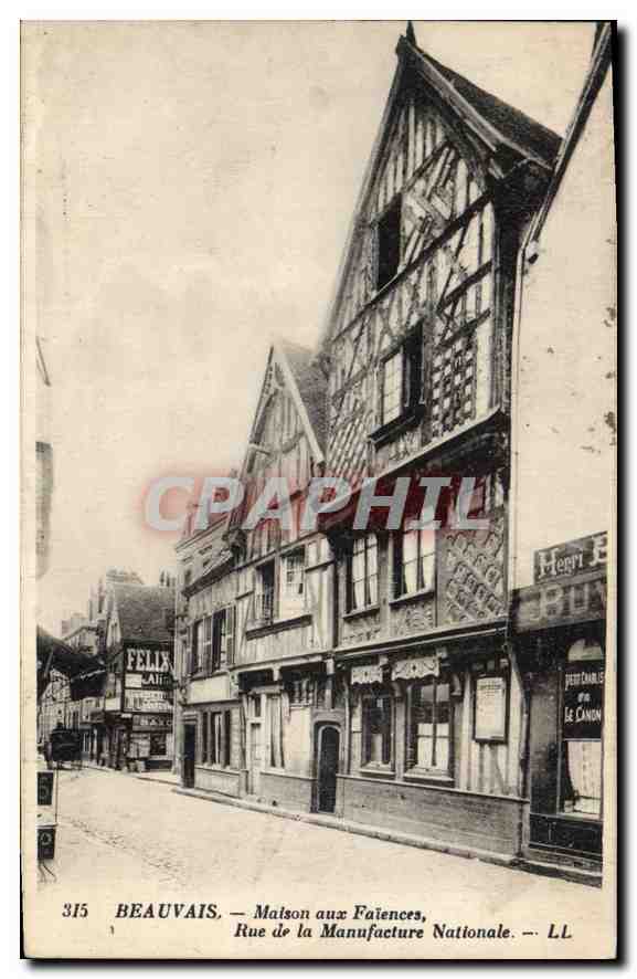 Beauvais — Maison aux Faïences, Rue de la Manufacture Nationale — Henri E. Brun