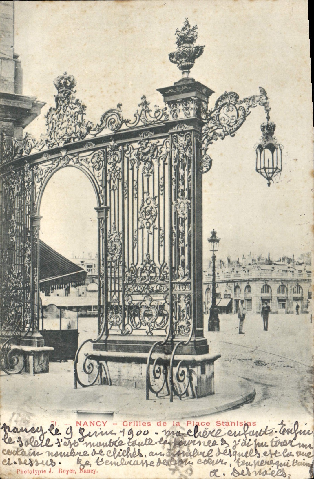 Nancy — Grilles de la Place Stanislas — Phototypie J. Royer, Nancy