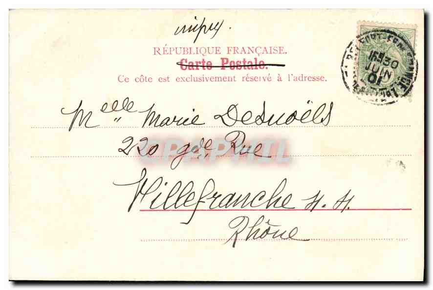 CPA Belfort La Miotte  — Verso