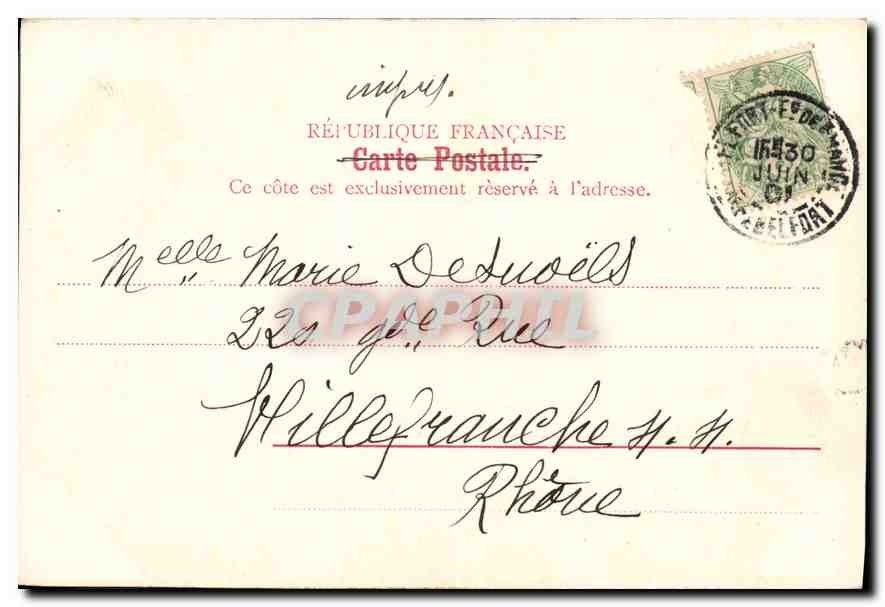 CPA Belfort La porte de Brisach  — Verso