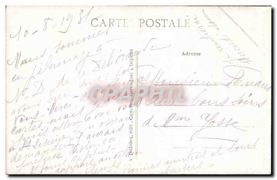 CPA Interieur de la Basilique de ND de la Delivrande Calvados  — Verso
