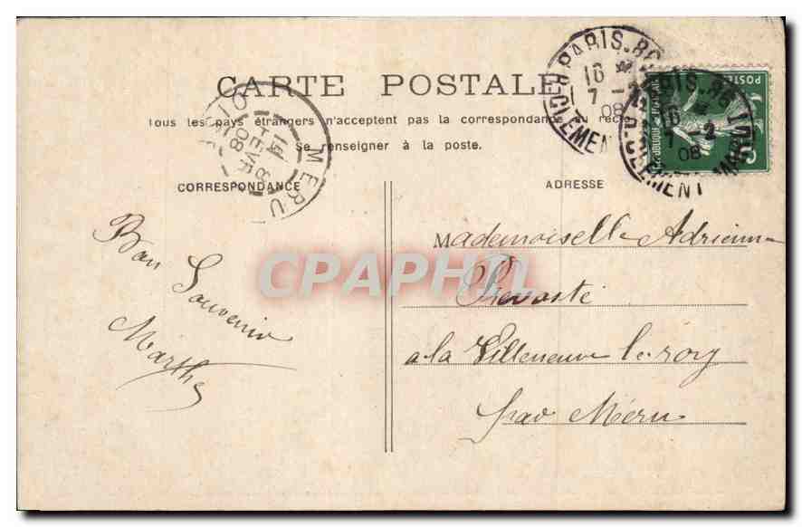 CPA Fantaisie Enfant — Rückseite