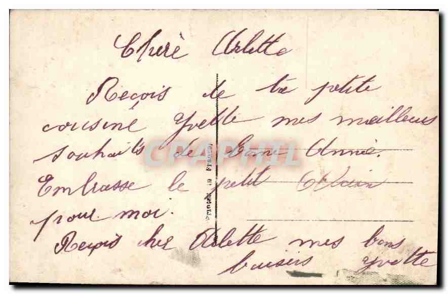 CPA Bonne Annee Enfants — Rückseite