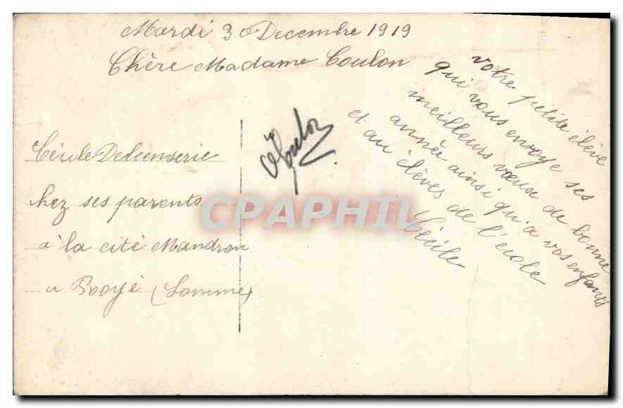 CPA Fantaisie Femme — Rückseite
