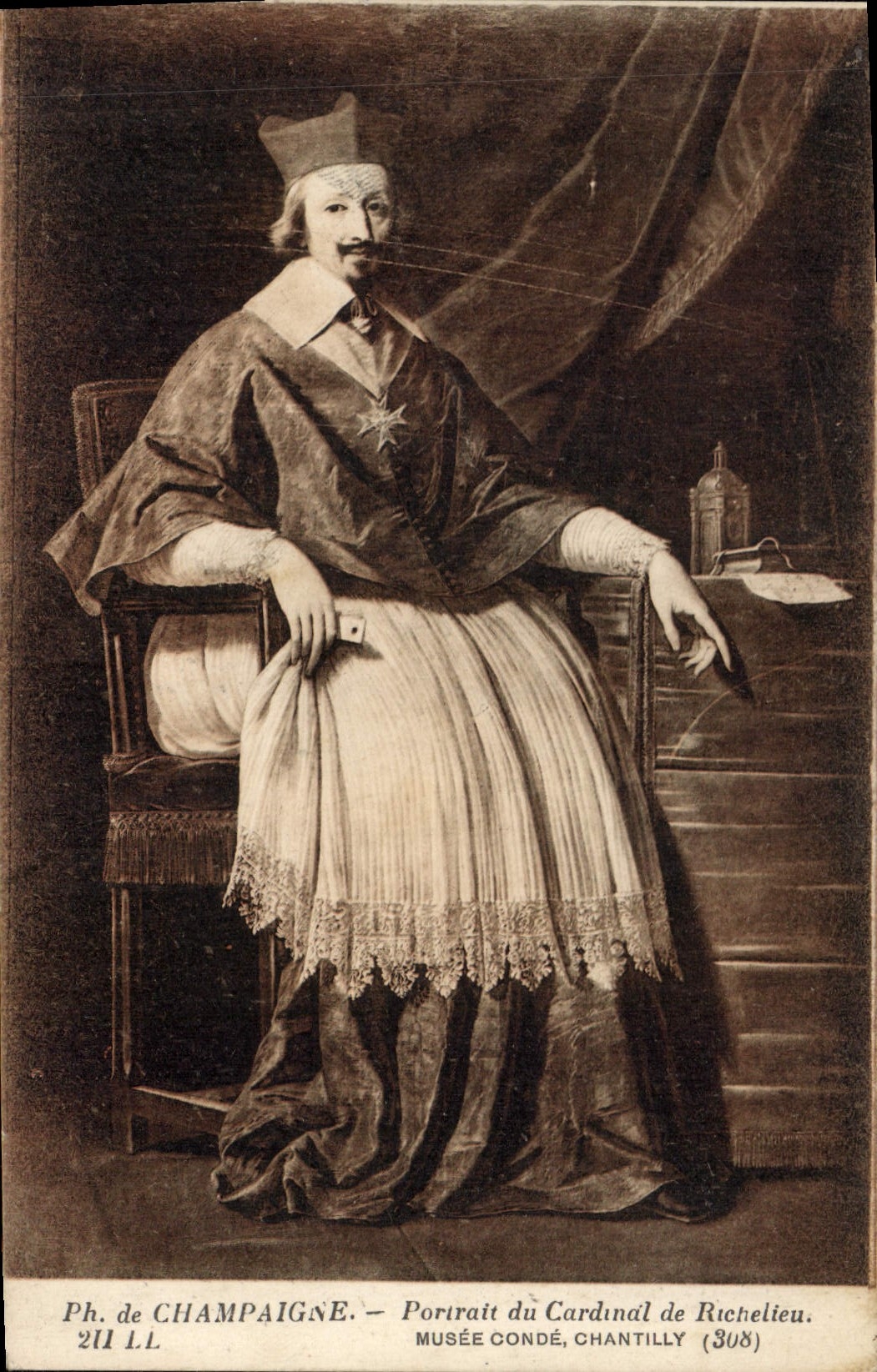 Porträt des Kardinals de Richelieu — Musée Condé, Chantilly — Ph. de Champaigne (308)