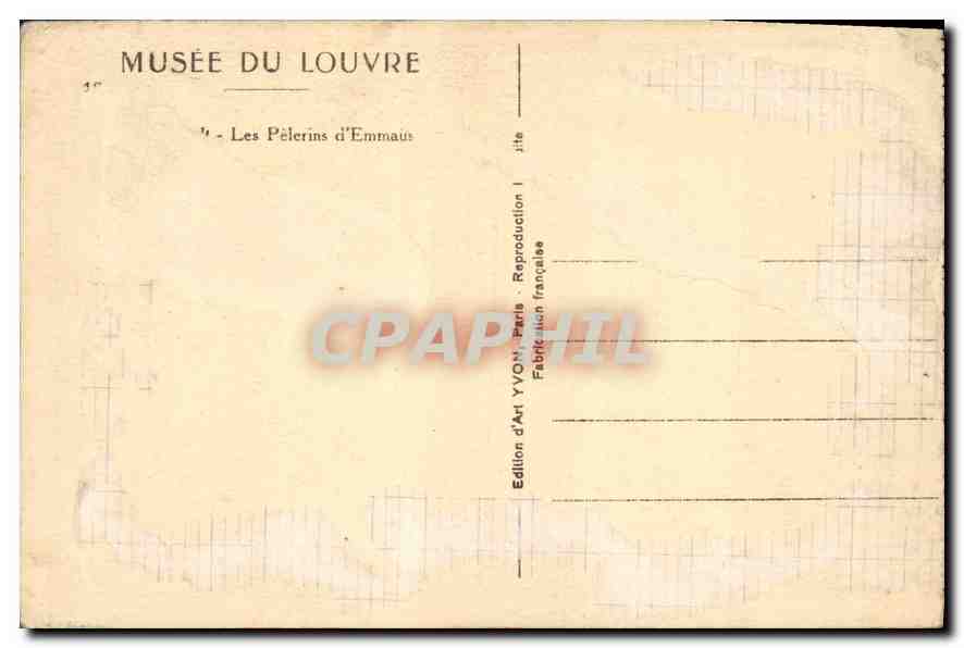Les Pèlerins d'Emmaüs — Musée du Louvre — Édition d'Art YVON, Paris — Reverso