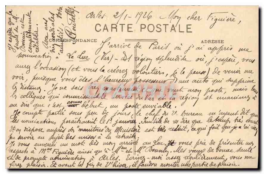 CPA Les Baux Les Ruines du Chateau et la Tour Paravelle  — Rückseite