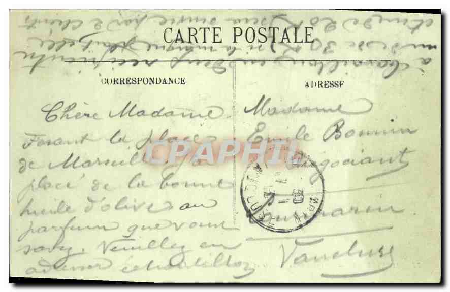 CPA Marseille Le Quai de la Joliette et la Cathedrale  — Rückseite