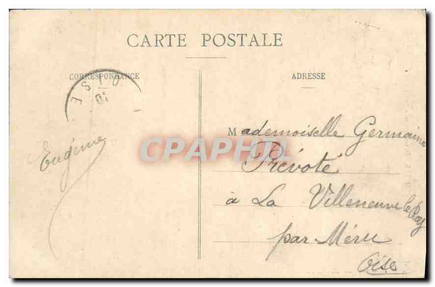 CPA Versailles Statue Hoche Notre Dame  — Verso