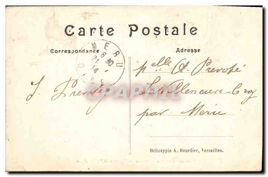 CPA Parc de Versailles Bassin de Neptune et l'Allee d'eau — Verso