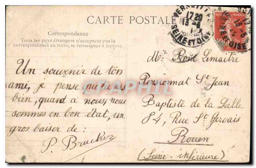 CPA Parc de Versailles Grandes Eaux Bassin de Latone  — Verso