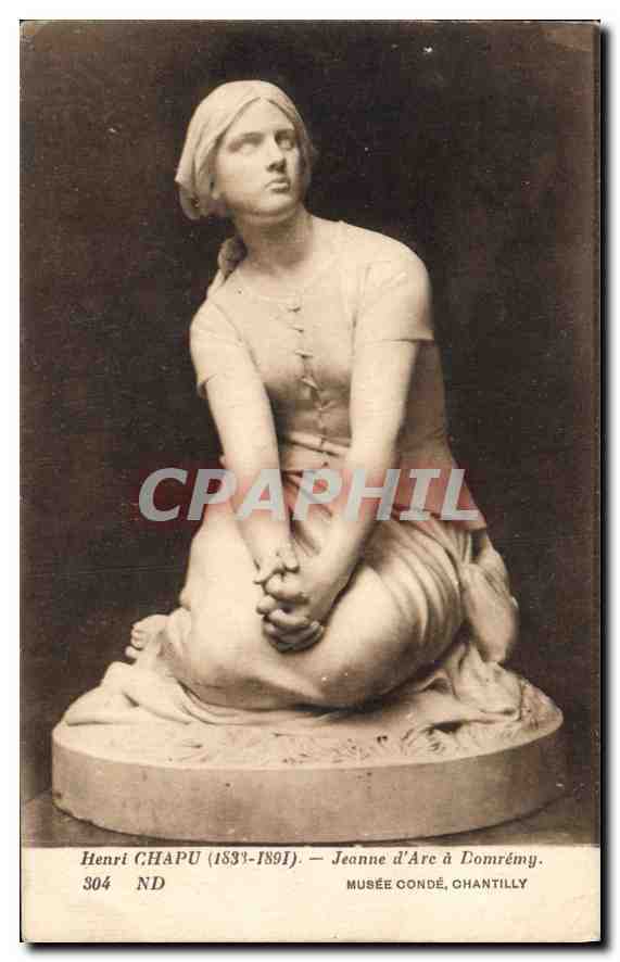 CPA Henri Chapu 1833 1891 Jeanne d'Arc a Domremy Musee Conde Chantilly 
