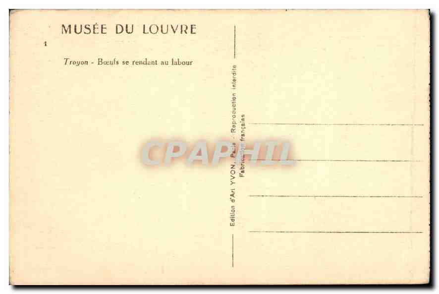 CPA Troyon Boeufs se Rendant au labour  — Rückseite