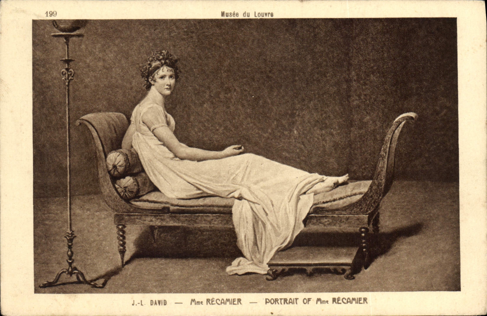 CPA Musee du Louvre David Mme Recamier Portrait of Mme Recamier 