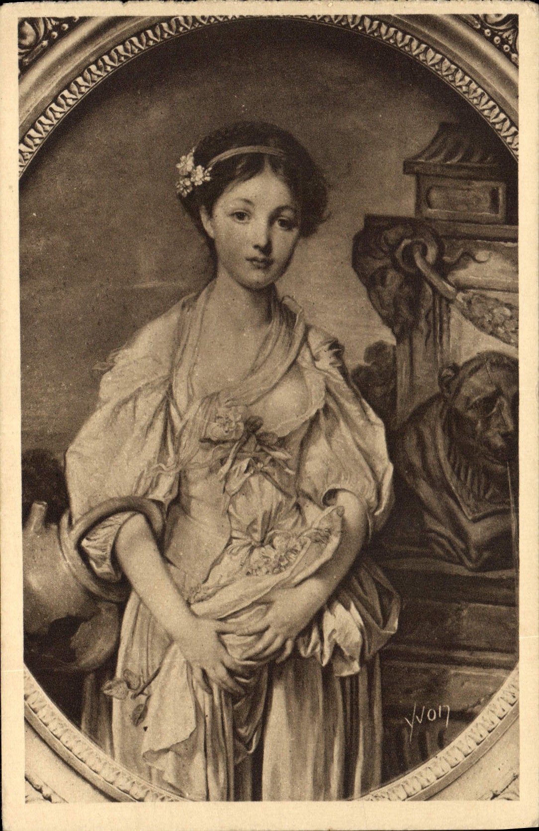 Greuze - La Cruche cassée — Musée du Louvre — Édition d'Art YVON, Paris