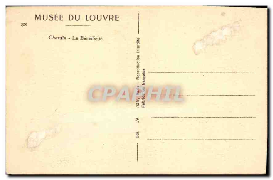 CPA Chardin Le Benedicine  — Verso
