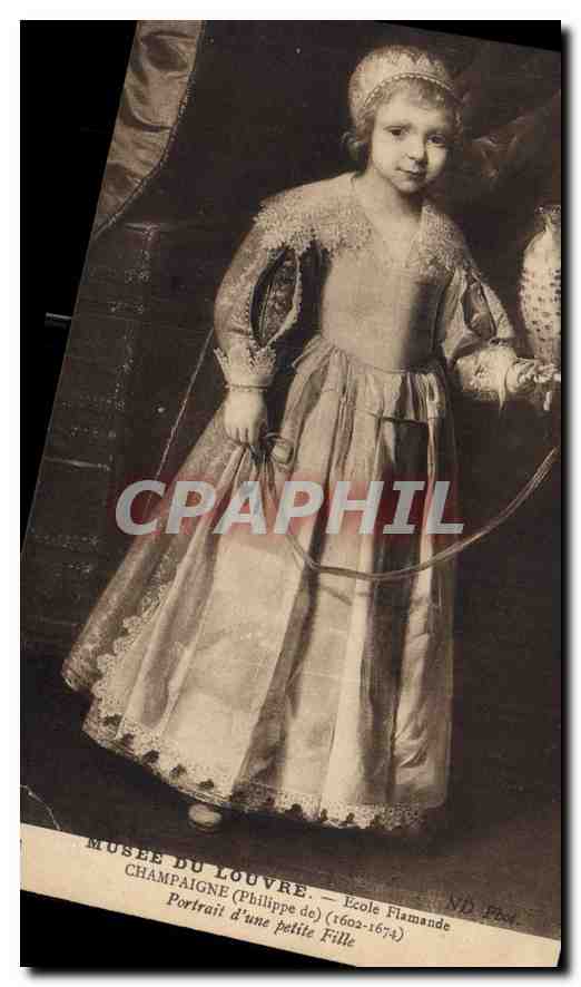 CPA Musee du Louvre Ecole Flamande Champaigne Portrait d'une petite Fille 