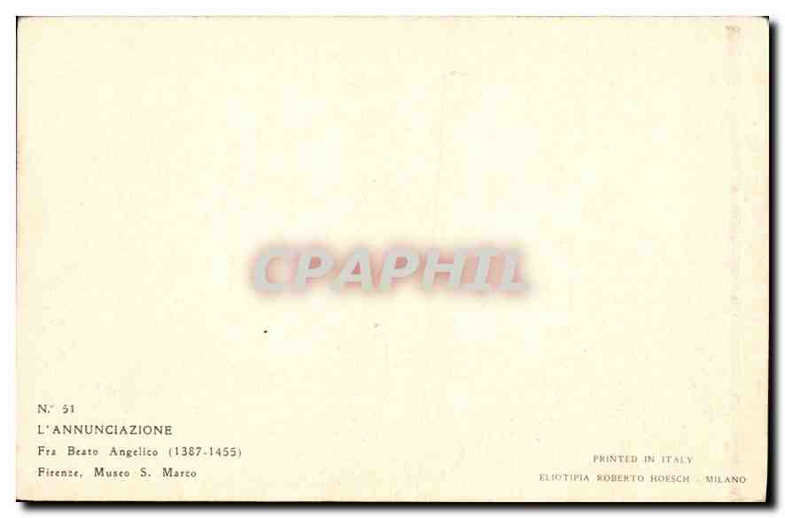 CPA L'Annunciazione  — Rückseite