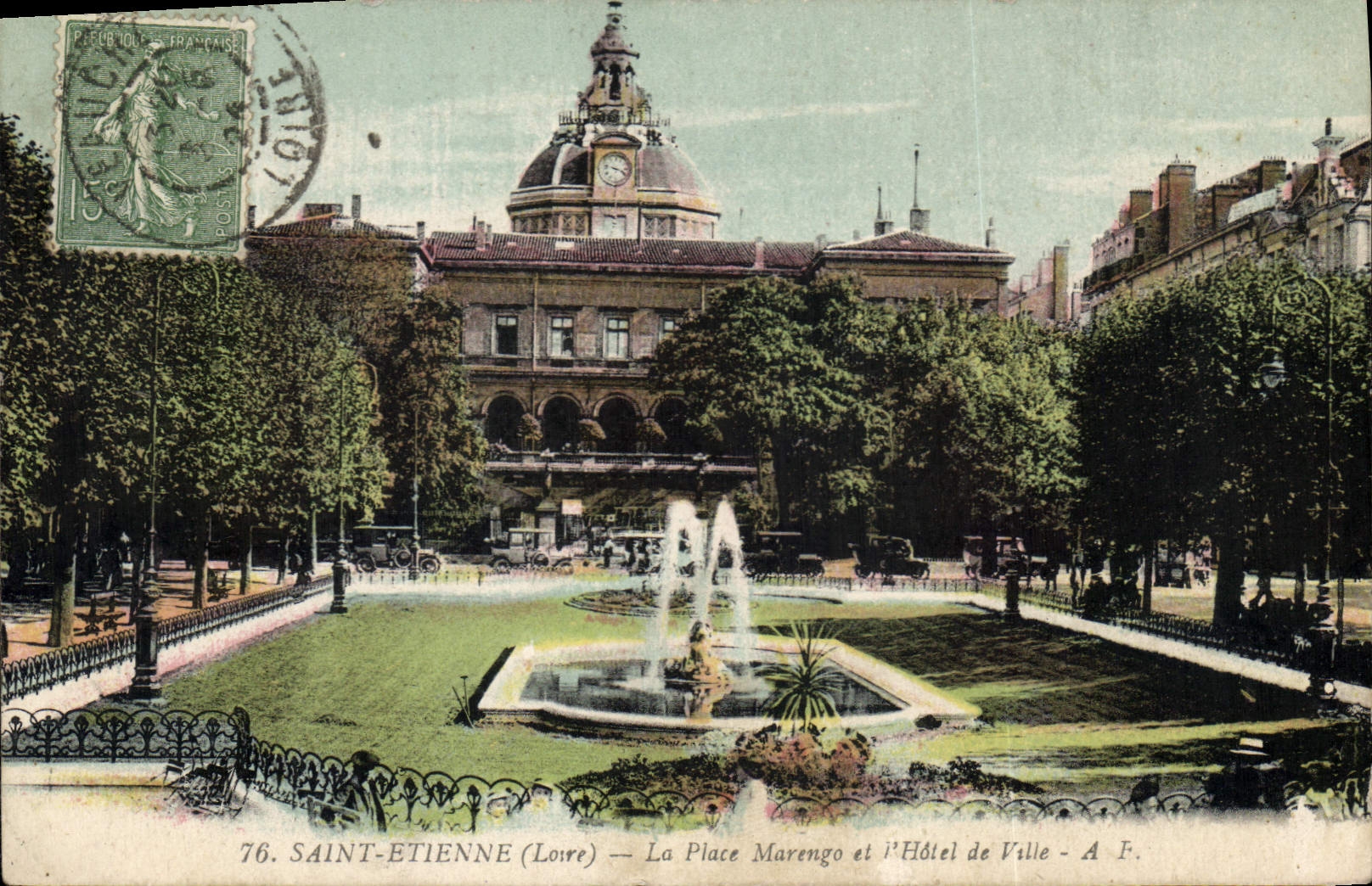 Saint-Étienne (Loire) — La Place Marengo et l'Hôtel de Ville — A.F. n°76
