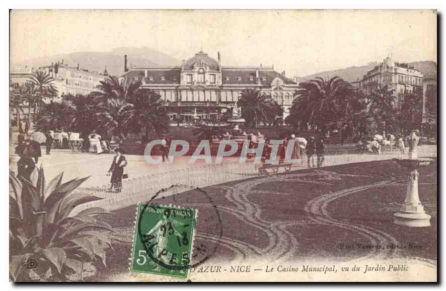 CPA D'Azur Nice Le Casino Municipal vu du Jardin Public 