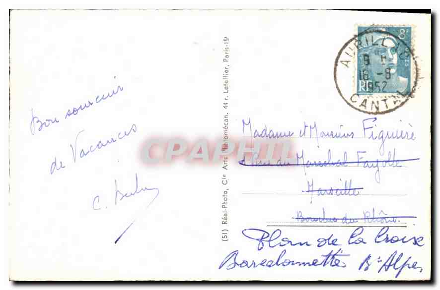 CPA Le Cantal pittoresque La Grand Tournant du Puy Mary  — Back
