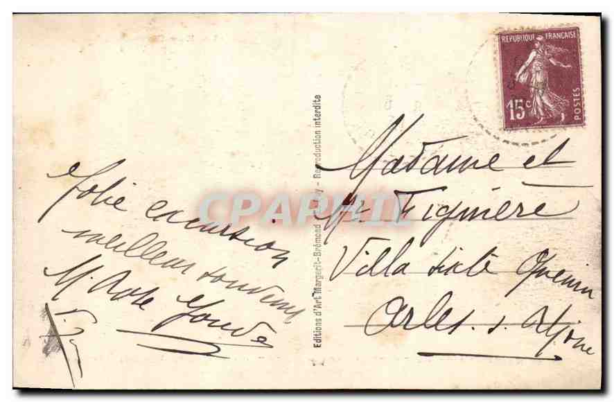 CPA Les Htes Cevennes Illustrees Le Mont Gerbier des Joncs Le Chatel Hotel du Touring Club de France — Verso