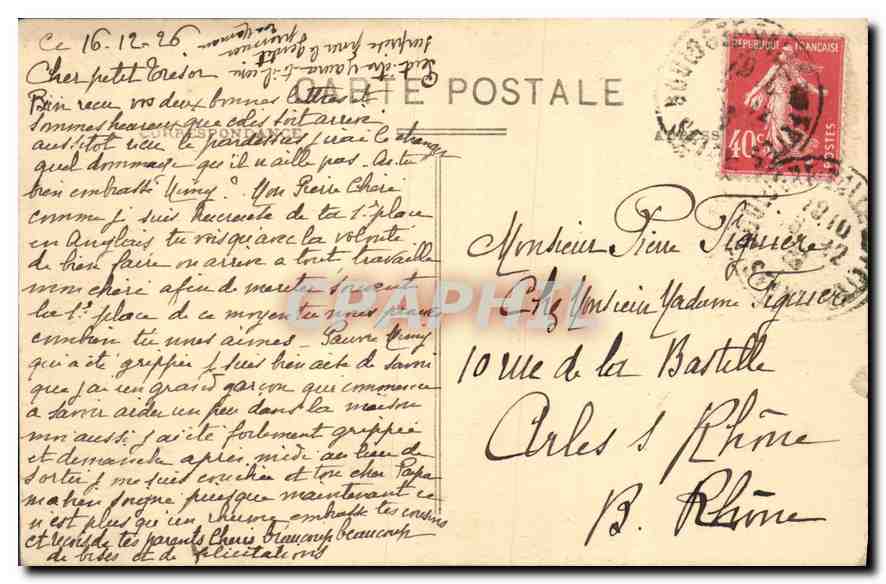CPA Calvaire et Portail de St Tugen Route d'Audierne a la Pointe du Raz  — Rückseite