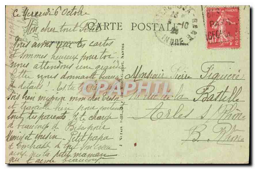 CPA Calvaire de Pontchateau Jesus est Condamne a Mort  — Rückseite