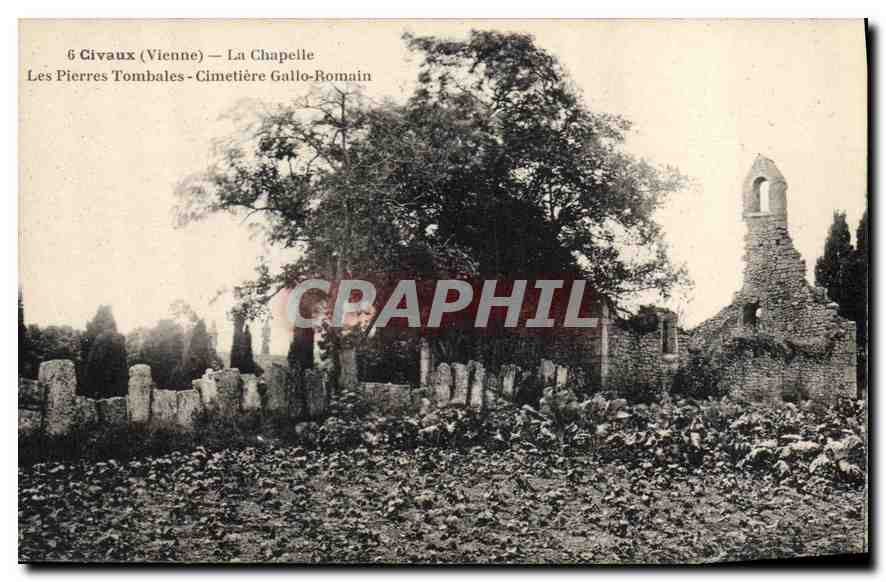 Civaux (Vienne) — La Chapelle — Les Pierres Tombales - Cimetière Gallo-Romain