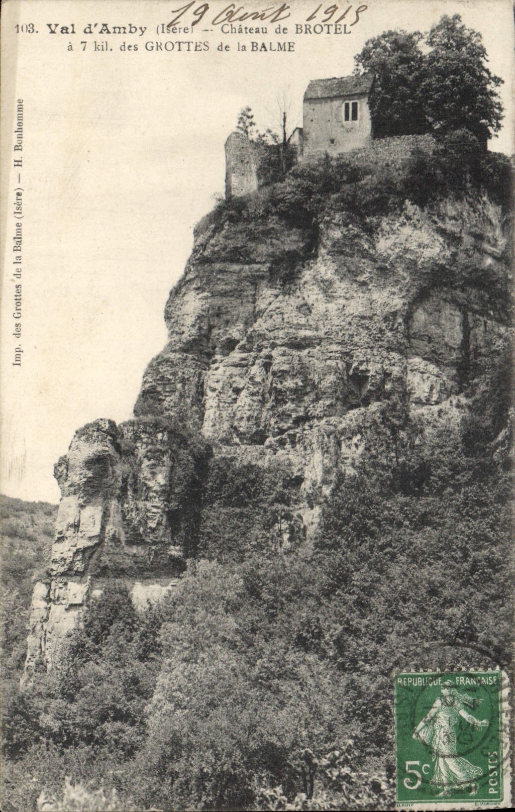 CPA Val d'Amby Chateau de Brotel Grottes de la Balme 