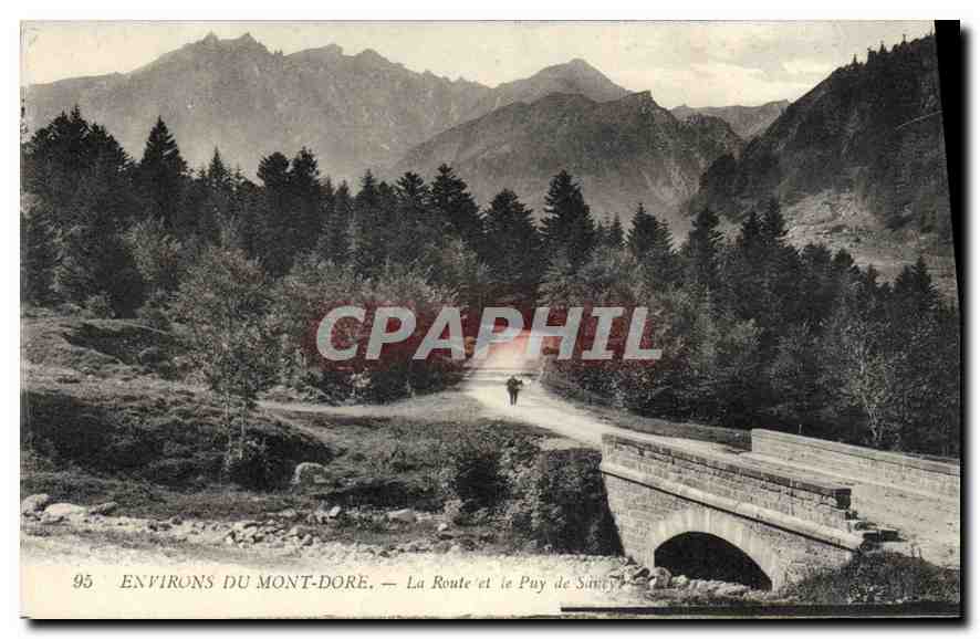 CPA Environs du Mont Dore La Route et le Puy de Sancy 