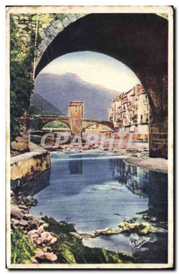 CPA Sospel Le Vieux pont sur La Bevera 
