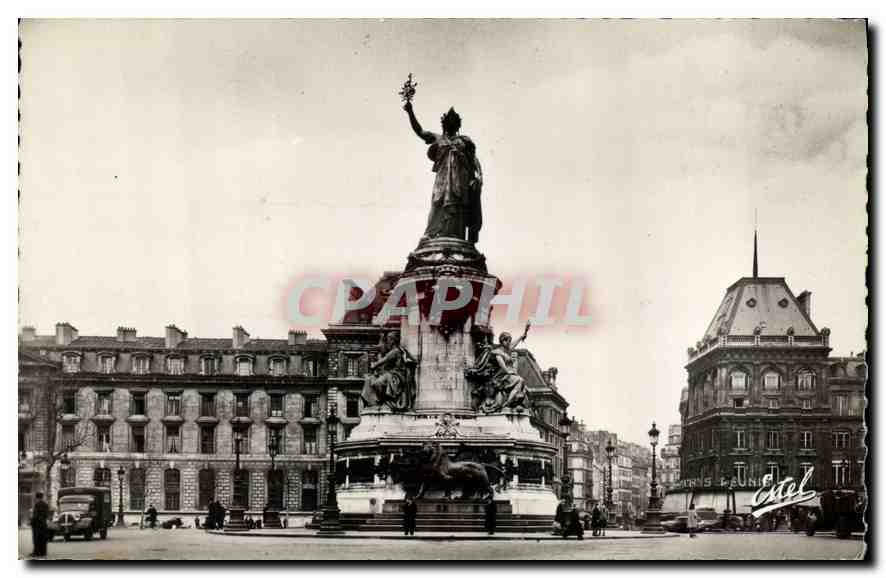 CPA Paris Place et Monument de la Republique 