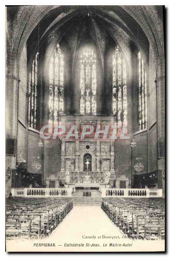 CPA Perpignan Cathedrale St Jean Le Maitre Autel 